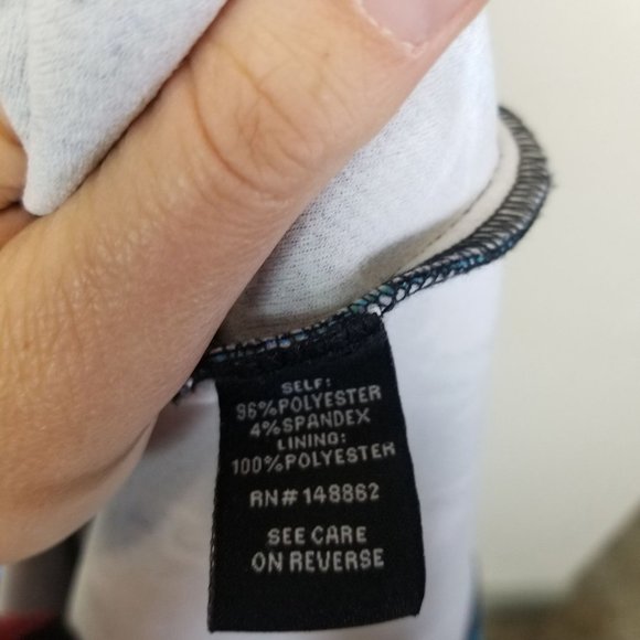 Torrid Womens 1X Black Blue Floral Open Back Short - Picture 7 of 8